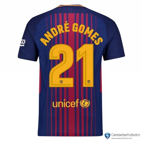 Camiseta Barcelona Primera equipo Andre Gomes 2017-18
